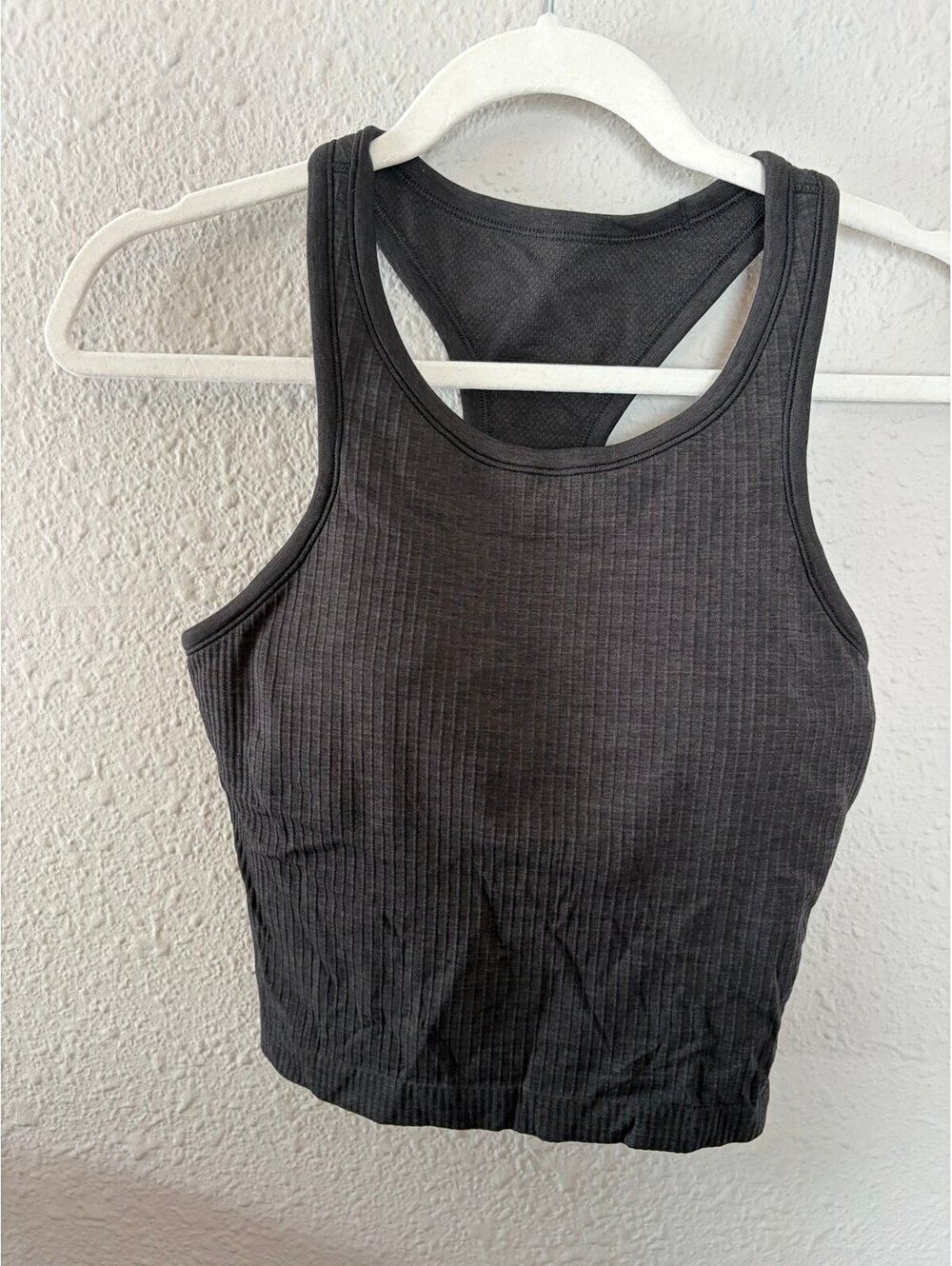 Lululemon Ebb To Street Racerback Crop Tank Black size 8. $68 retail. Like new c